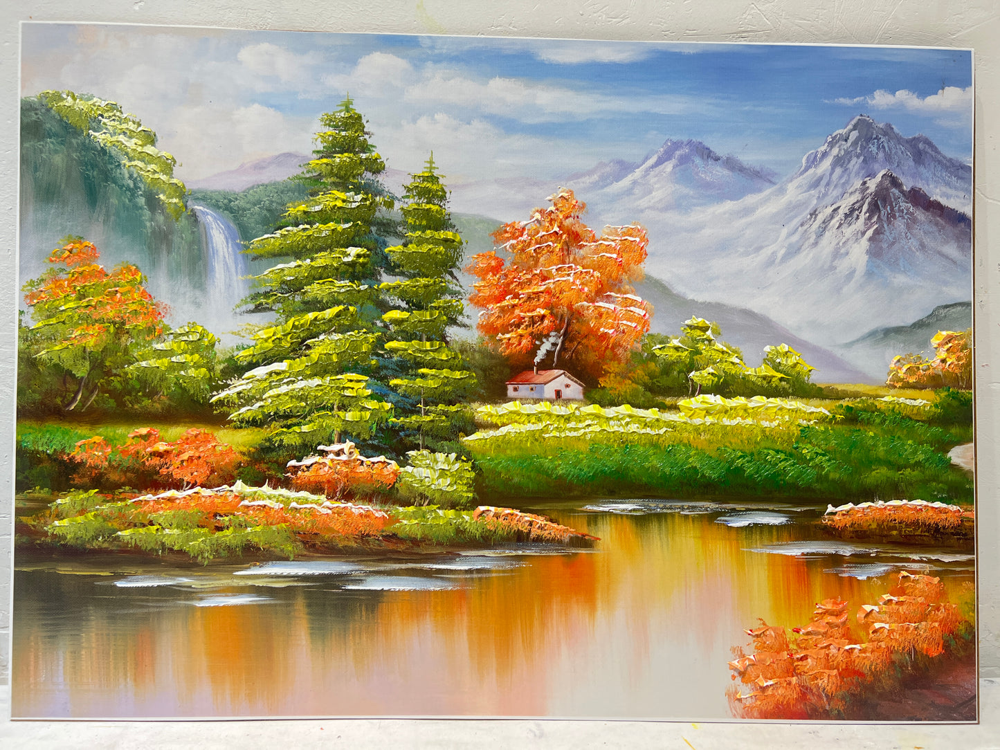 Hand-painted oil painting mural