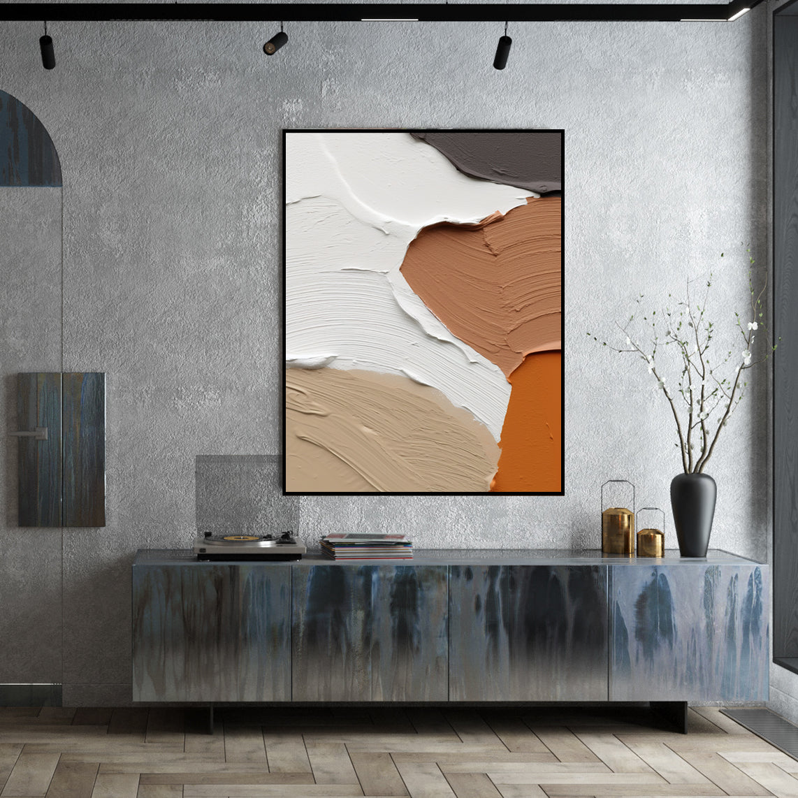 abstract art mural