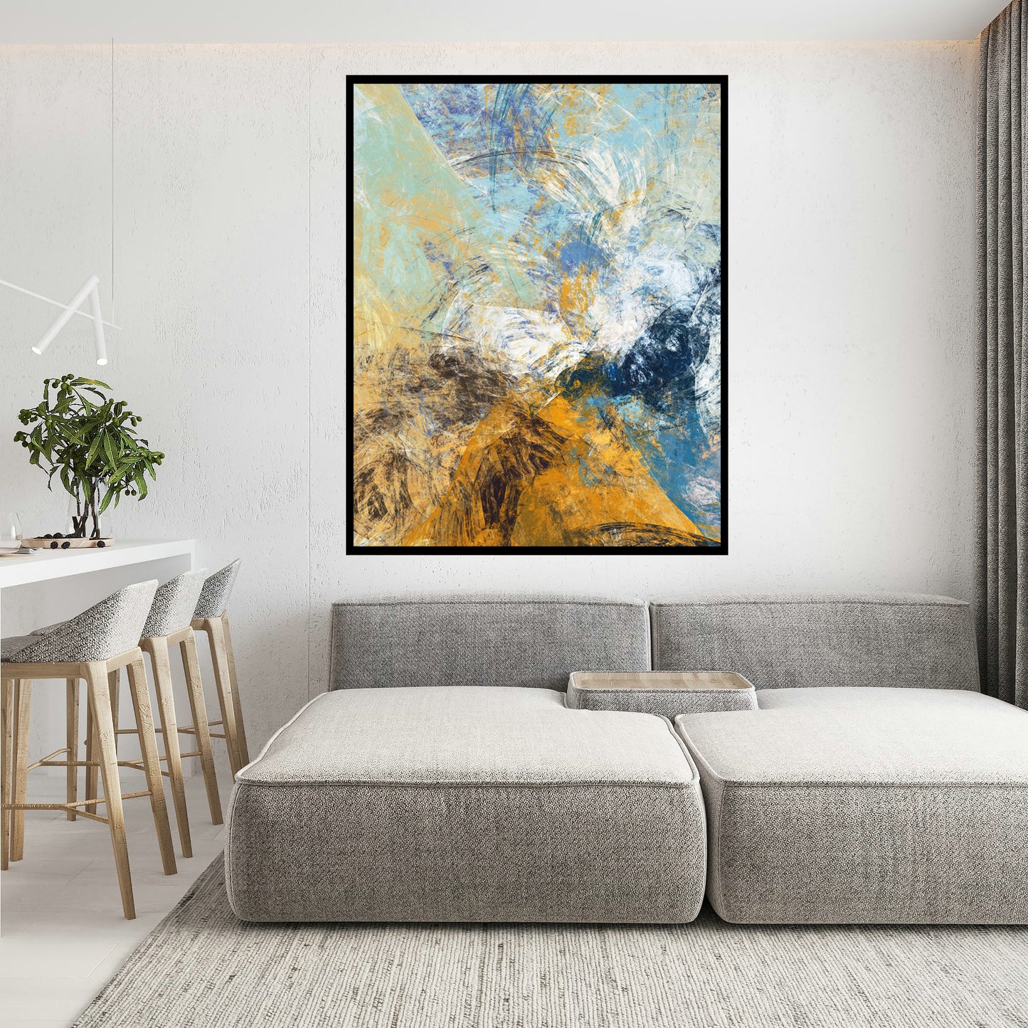 abstract art mural print