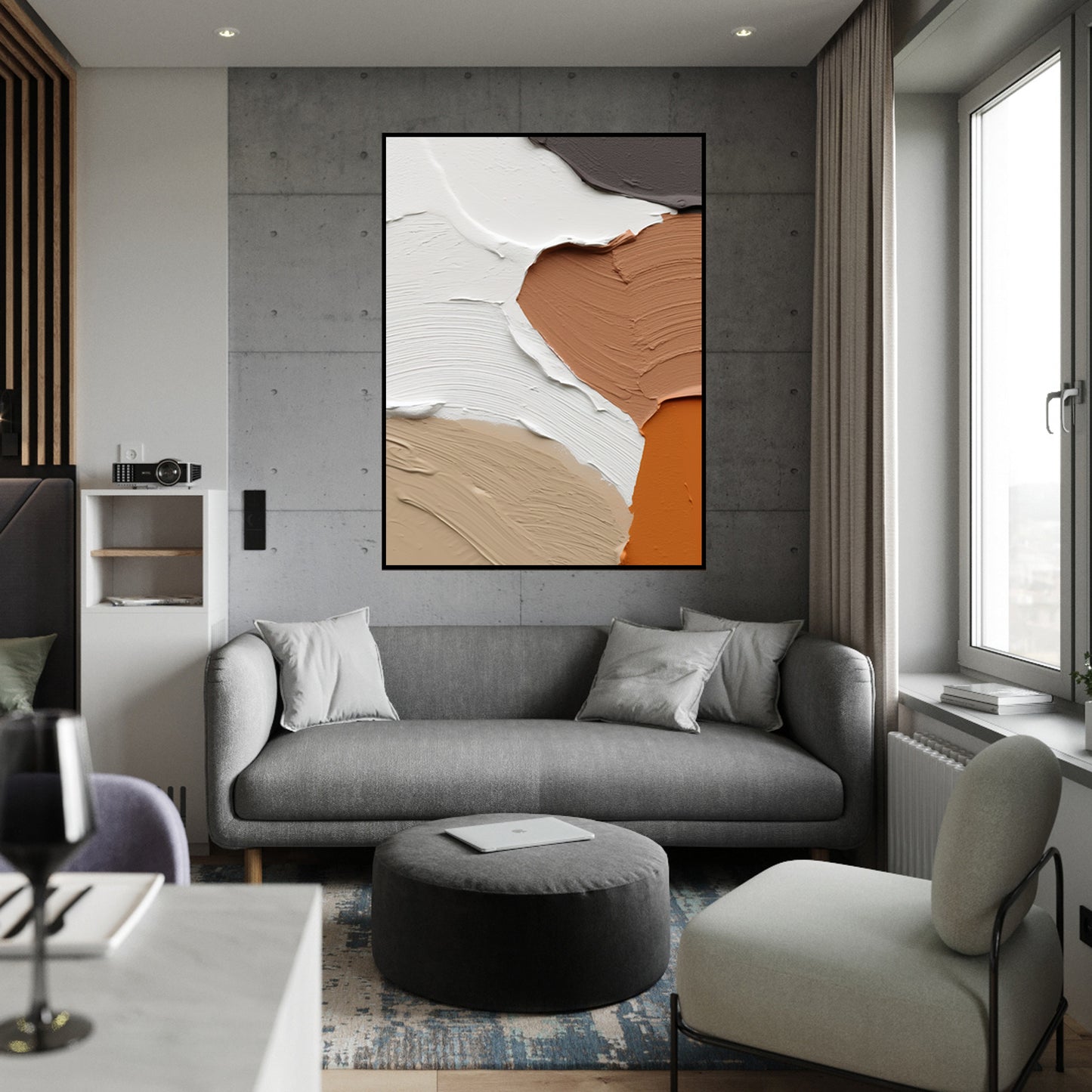 abstract art mural