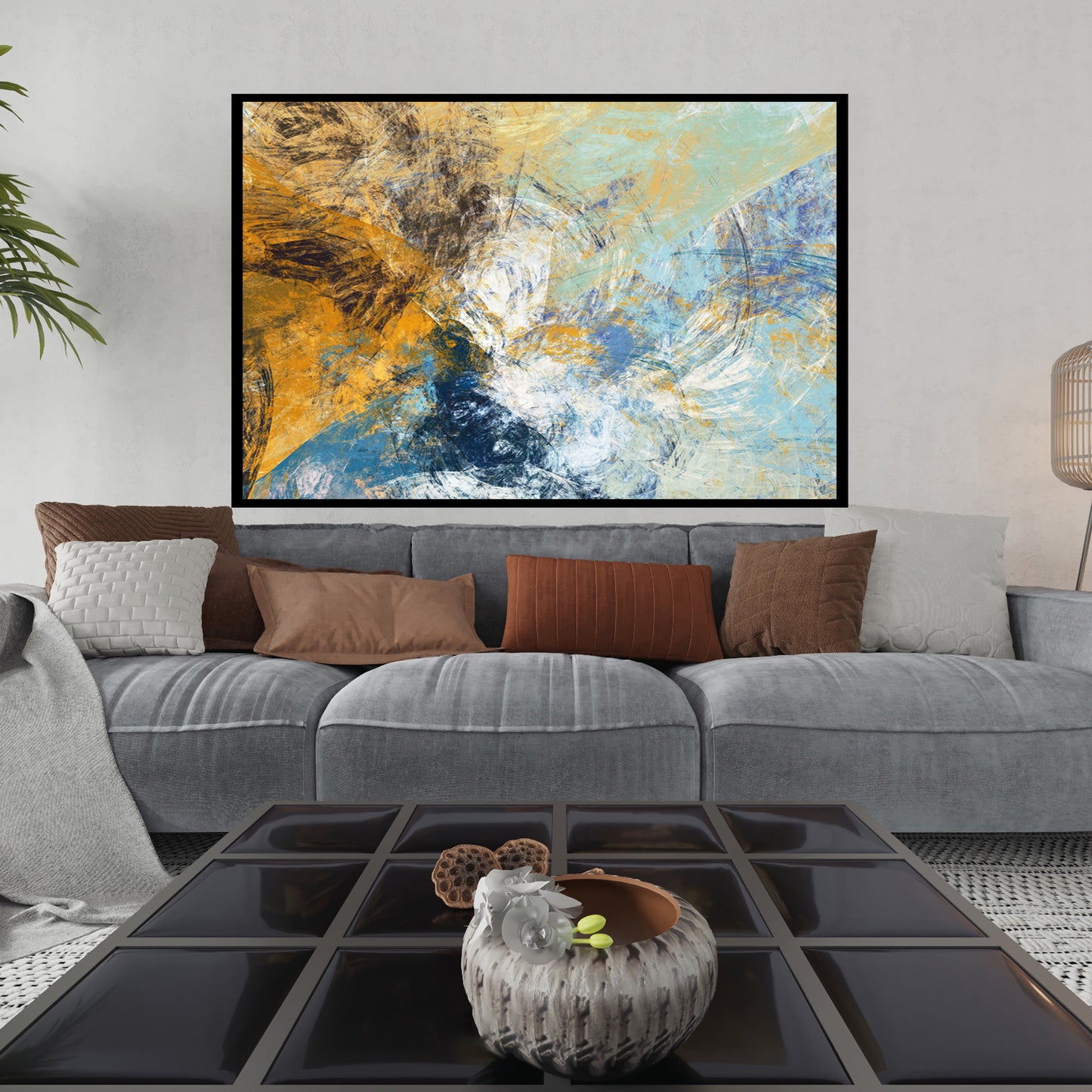 abstract art mural print