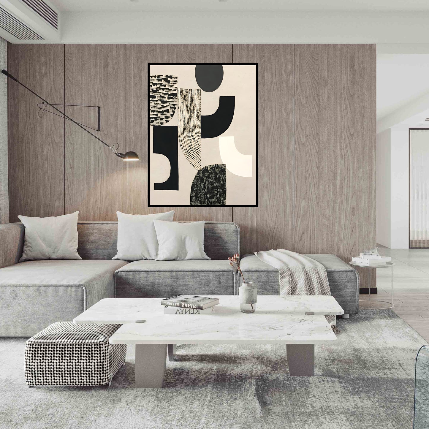 abstract art mural