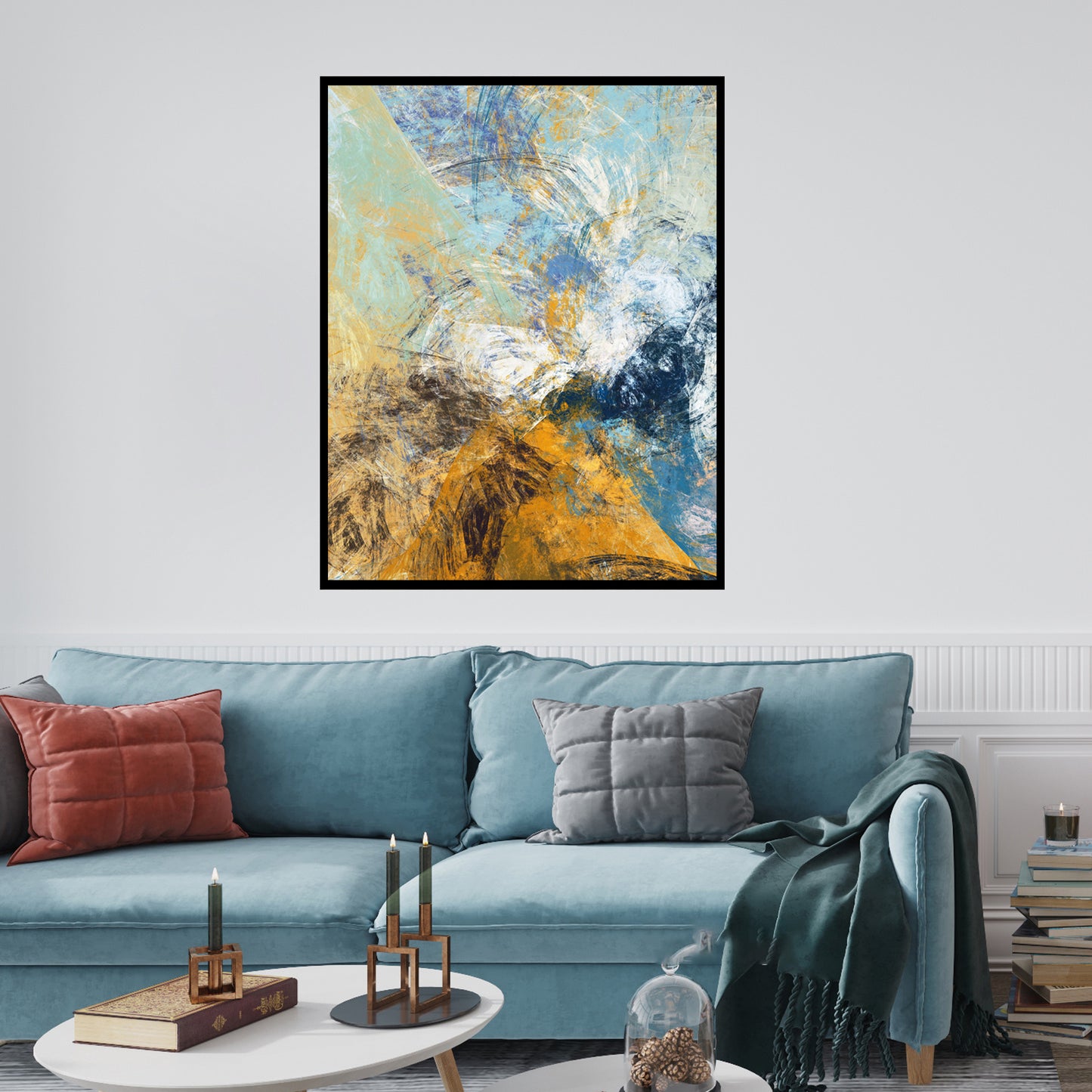 abstract art mural print