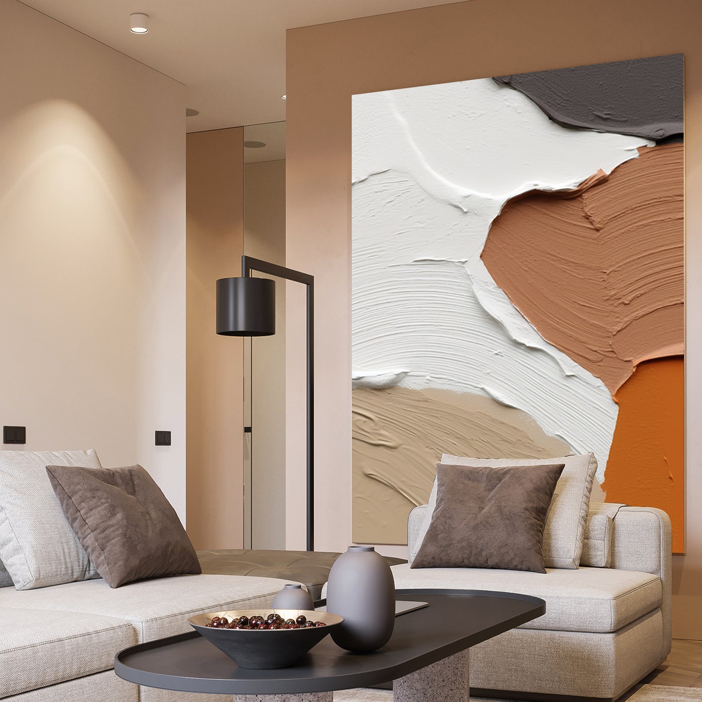 abstract art mural