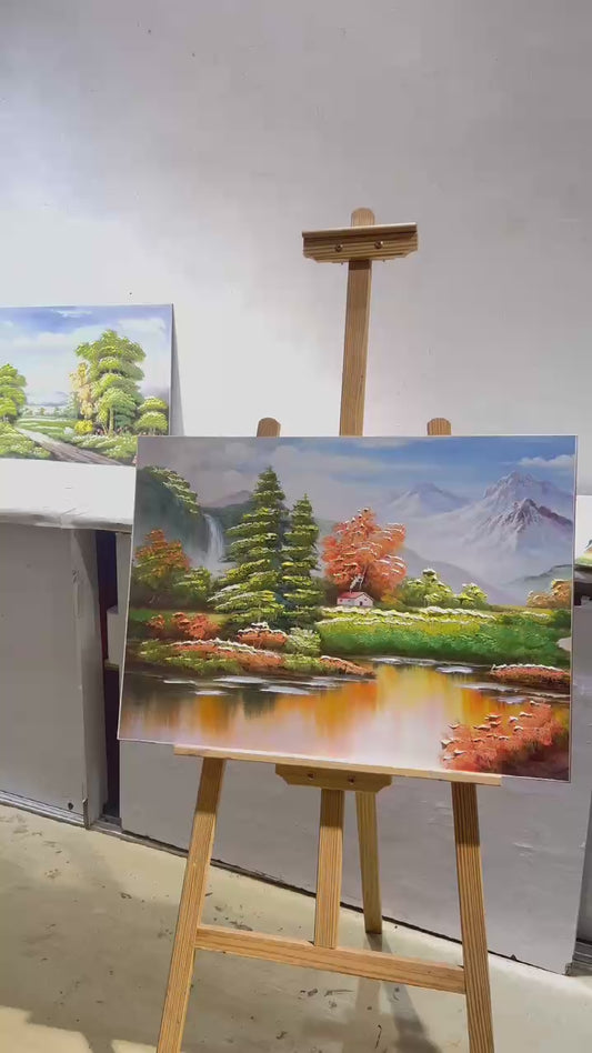 Hand-painted oil painting mural